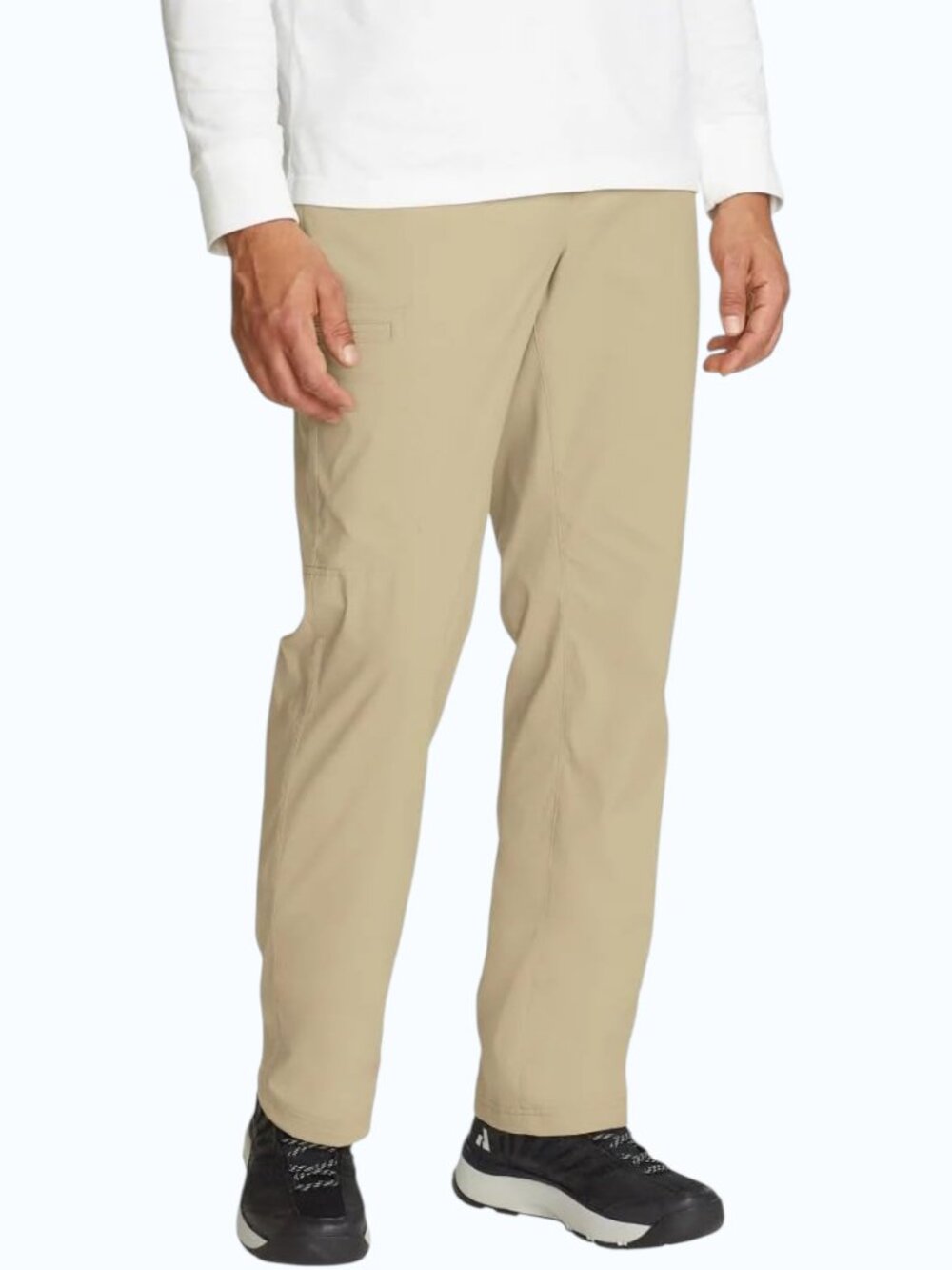 NWT Eddie Bauer Rainier Tech Pants Men's 32x29 Tan Khaki Nylon Stretch Hiking